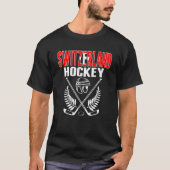 Zwitserland Ice Hockey Swiss Hockey Team Suppo T-shirt (Voorkant)
