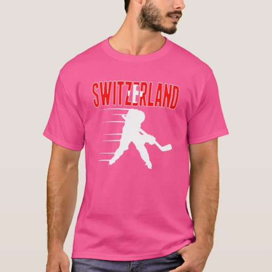 Zwitserland Ice Hockey Zwitsers Hockey Team Suppor T-shirt (Voorkant)