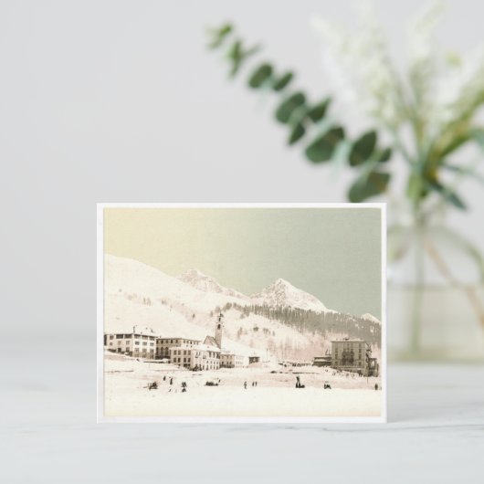 Zwitserland in de winter briefkaart (Staand voorkant)