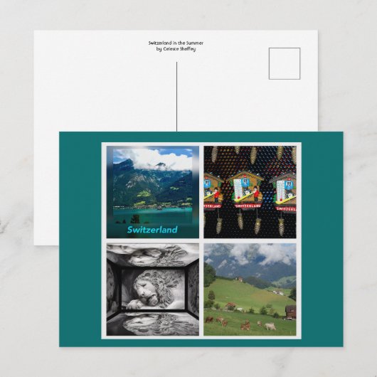 Zwitserland in de zomer briefkaart (Voorkant / Achterkant)