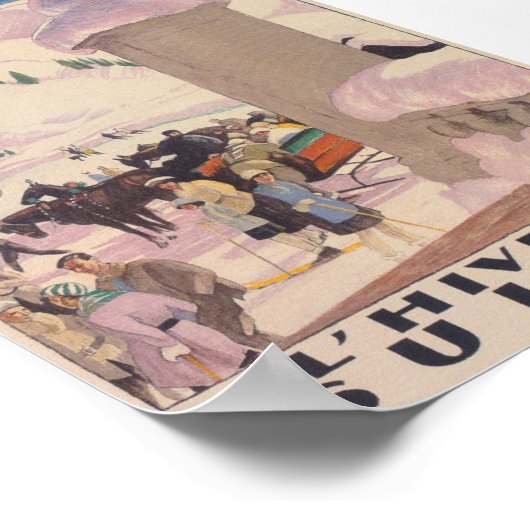 Zwitserland in het Poster voor winterreizen (Hoek)