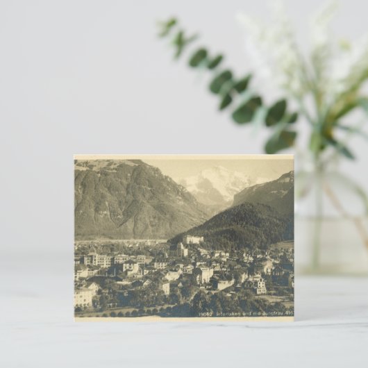  Zwitserland, Interlaken en Jungfrau Briefkaart (Staand voorkant)