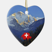 Zwitserland Jungfrau en vlag Keramisch Ornament (Rechts)