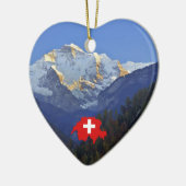 Zwitserland Jungfrau en vlag Keramisch Ornament (Links)