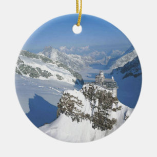 Zwitserland, Jungfraujoch, top van Europa Keramisch Ornament