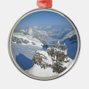 Zwitserland, Jungfraujoch, top van Europa Metalen Ornament