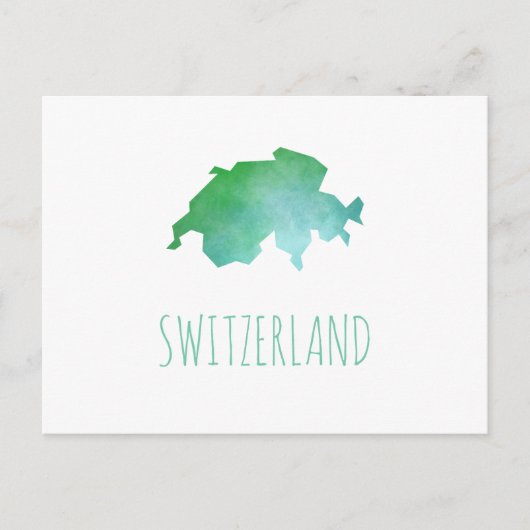 Zwitserland-kaart Briefkaart (Voorkant)