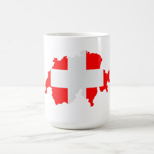 Zwitserland-kaartvlag Koffiemok