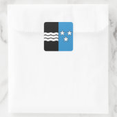 zwitserland - kanton aargau - vlag vierkante sticker (Tas)