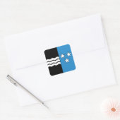 zwitserland - kanton aargau - vlag vierkante sticker (Envelop)