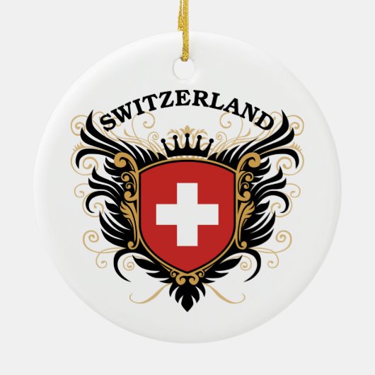 Zwitserland Keramisch Ornament (Achterkant)