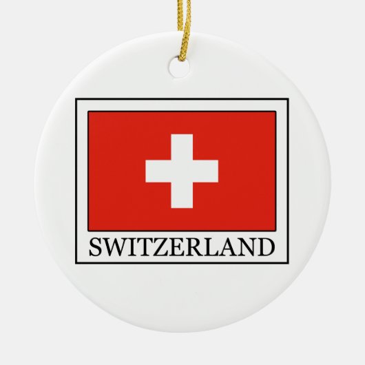 Zwitserland Keramisch Ornament (Voorkant)