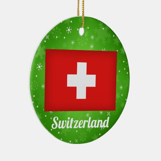 Zwitserland - Kerstmis Zwitserland Keramisch Ornament (Rechts)