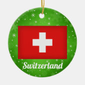 Zwitserland - Kerstmis Zwitserland Keramisch Ornament (Voorkant)