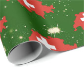 Zwitserland Kerstmis Zwitserse vlag Cadeaupapier (Rol Hoek)