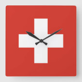 Zwitserland Klassiek Vierkante Klok (Voorkant)