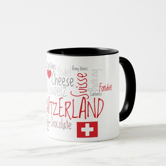 ZWITSERLAND - Land van kaas en chocolade! Mok (Voorkant rechts)