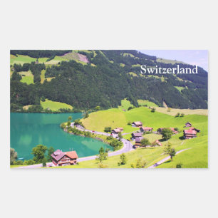 Zwitserland landschap rechthoekige sticker