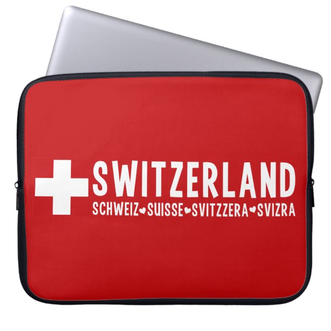 ZWITSERLAND laptophoezen Laptop Sleeve (Voorkant)
