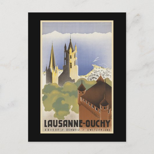 Zwitserland Lausanne-Ouchy Briefkaart (Voorkant)