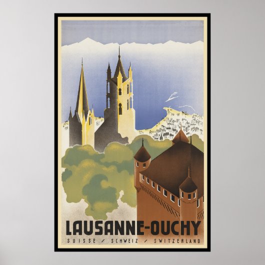 Zwitserland Lausanne-Ouchy Poster (Voorkant)