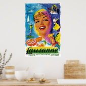 Zwitserland Lausanne Travel Poster (Keuken)