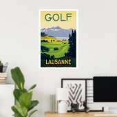 Zwitserland Lausanne Vintage Reisposter Poster (Thuiskantoor)