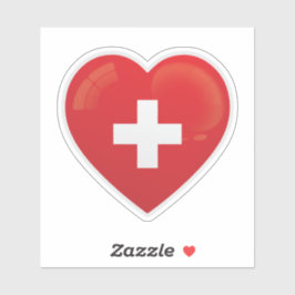 Zwitserland Liefde Icon Sticker