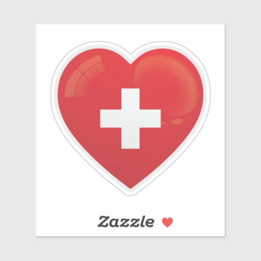Zwitserland Liefde Icon Sticker (Vel)
