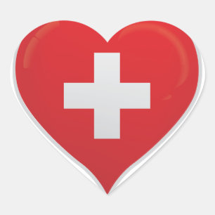 Zwitserland liefde vlag trots hart sticker