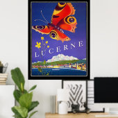 Zwitserland Lucerne Travel Vintage poster (Thuiskantoor)