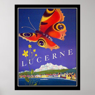 Zwitserland Luzern Reizen Vintage poster