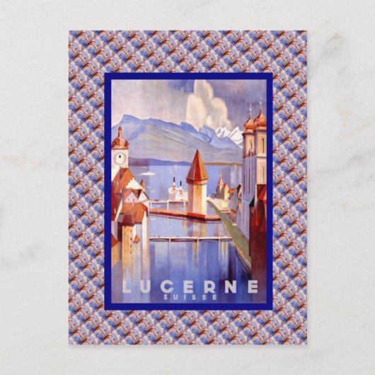 Zwitserland, Luzerne, Bruggen Briefkaart (Voorkant)