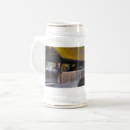 Zwitserland, Luzerne, middeleeuwse houten brug Bierpul (Voorkant links)