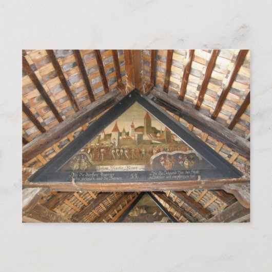 Zwitserland, Luzerne, schilderijen van de Brug Cha Briefkaart (Voorkant)