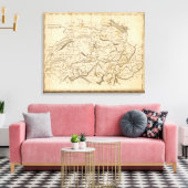 Zwitserland Map door Arrowsmith Canvas Afdruk (Insitu (Woonkamer))