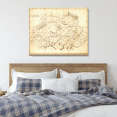 Zwitserland Map door Arrowsmith Canvas Afdruk (Insitu (Slaapkamer))