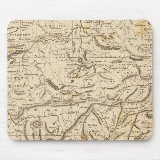 Zwitserland Map door Arrowsmith Muismat (Voorkant)