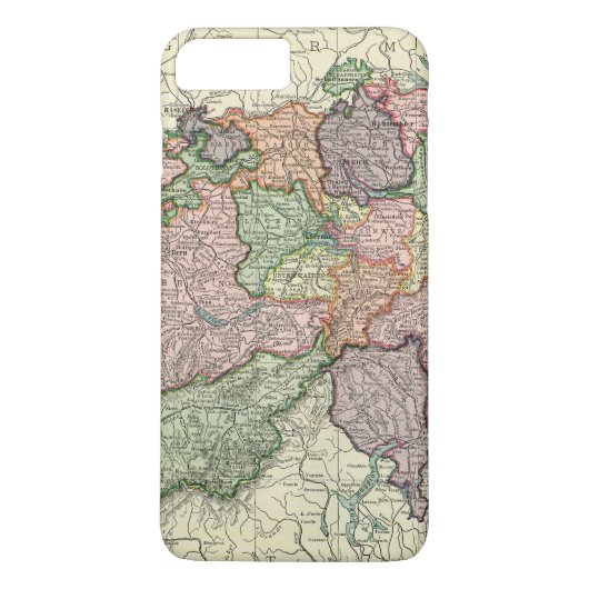 Zwitserland Map iPhone 7 Plus daar Case-Mate iPhone Case (Achterkant)