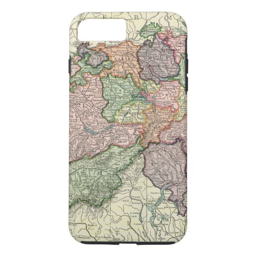 Zwitserland Map  iPhone 7 plus zwaar Hoesje (Achterkant)