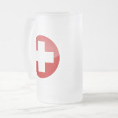 zwitserland matglas bierpul (Voorkant links)