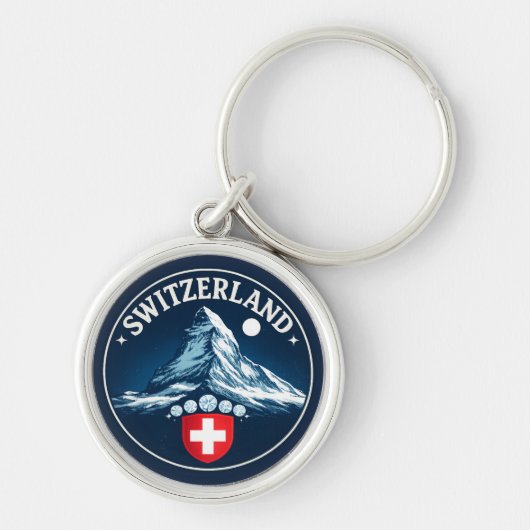 Zwitserland Matterhorn Erfgoed Badge Sleutelhanger (Voorkant)