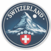 Zwitserland Matterhorn Erfgoed Badge Sticker (Voorkant)