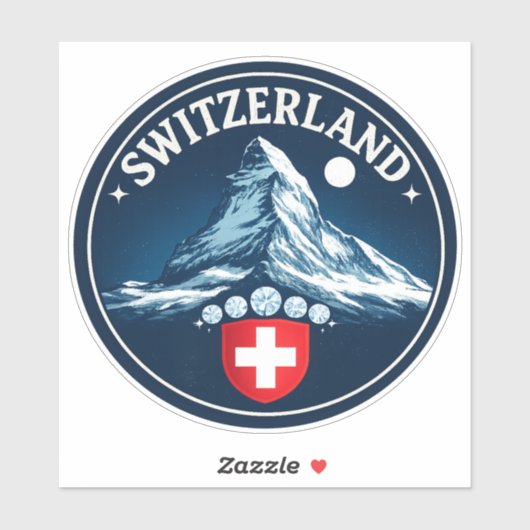 Zwitserland Matterhorn Erfgoed Badge Sticker (Vel)
