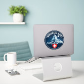 Zwitserland Matterhorn Erfgoed Badge Sticker (Laptop op bureau)