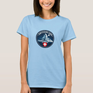 Zwitserland Matterhorn Erfgoed Badge T-shirt