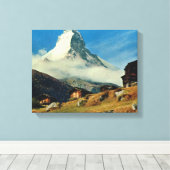 Zwitserland, Matterhorn, Zermatt Canvas Afdruk (Insitu (Houten vloer))