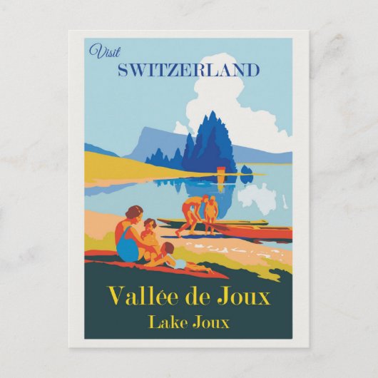  Zwitserland Meer van Joux Briefkaart (Voorkant)