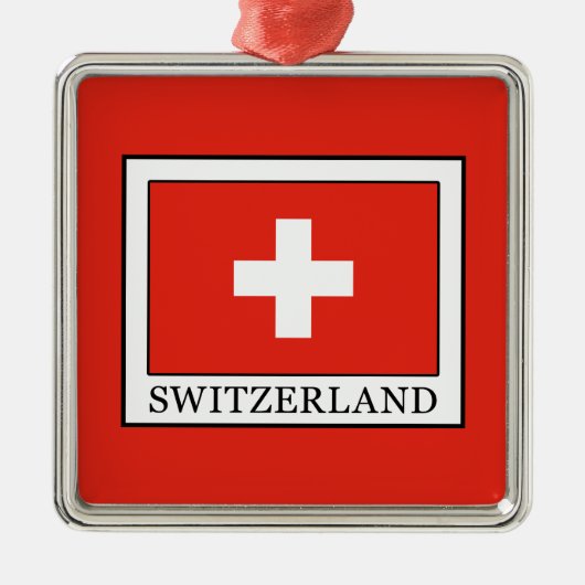 Zwitserland Metalen Ornament (Voorkant)