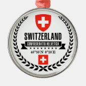 Zwitserland Metalen Ornament (Voorkant)